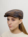 Кепка STETSON арт. 6380325 DRIVER CAP CHECK WOOL/CASHMERE (коричневый / серый)